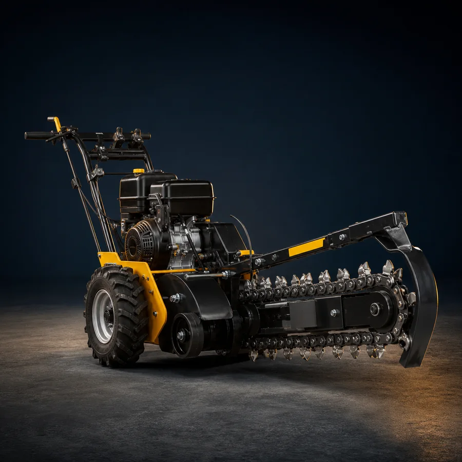 Walk-behind trencher